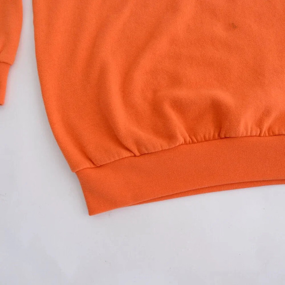 Vintage Basic Orange Embroidered Shake Rattle Roll Halloween Skeletons Sweater M - Picture 8 of 12